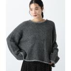 ニット セーター 「natural by clip」3.5ゲージフェレットタッチプルオーバー レディース