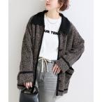 ショッピングパイル カーディガン 「Sサイズ展開」手洗い可 / ツイード調パイルニットジャケット2 レディース