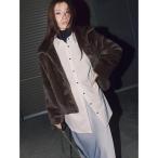 ショッピングスタンド ジャケット ノーカラージャケット 「宮本茉由着用」グラデーションファースタンドジャケット レディース