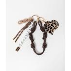 ショッピングキーホルダー キーホルダー 「VIOLAd’ORO」レオパード ハート バッグチャーム