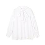 ブラウス シャツ 「取り外し可能なボウタイ付き」2WAY ボウタイブラウス レディース