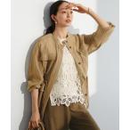 ベスト ジレ エンブロイダリーレース ニットベスト レディース