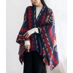 ショッピングポンチョ ポンチョ ブランケット風ポンチョ 大判サイズ 着る毛布 ひざ掛け レディース