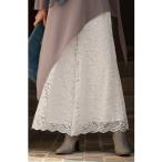 パンツ 見せて可愛い　裏起毛レースペチパンツ レディース