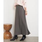 ショッピングロングスカート スカート 「ウエストゴム/楽チン」ワッシャーツイルロングスカート