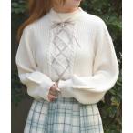 ショッピングケーブル ニット セーター リボン×ケーブルニットＰＯ レディース