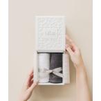 ショッピングコフレ コスメセット コフレ リファ ハンドタオル2枚セット  (ホワイト ＆ ダークグレー)