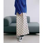 スカート ドットロングスカート