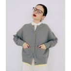 カーディガン バイカラーカノコ編みカーディガン レディース