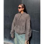 ショッピングファーファ ニット セーター ファーファーニットフーディー レディース メンズ