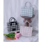 トートバッグ ツイードチェックトート レディース