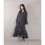 ドレス リボンデザインスカート ダブルジャケット 3点セット パーティー ドレス 結婚式 お呼ばれ オケージョン