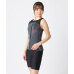 ショッピングタンキニ 水着 胸切替角ロゴZIPセパレート レディース