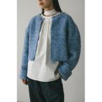 カーディガン テープヤーンニットカーデ レディース