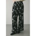 ショッピングフラワー パンツ フラワープリントリラックスパンツ レディース