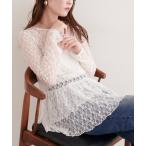 ショッピングティアード tシャツ 総レースティアードTOPS レディース