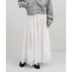 ショッピングアンドミー スカート レース切替ギャザーロングスカート