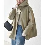 コート アウター SHIPS any:「手洗い可能」シャンブレー テントライン フード コート レディース