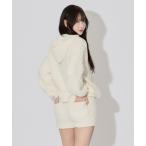 ニット セーター 「2点セット」Knit Hoodie ＆ Knit Shorts Set / ニットパーカー＆ニットショーツセット レディース