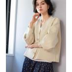 カーディガン ゴールドビックボタンVネックニットカーディガン「洗濯機OK」 レディース