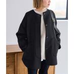 ノーカラーコート コート 「WEB限定追加」ハミルトンリバークルーネックコート 2 レディース