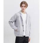 カーディガン 畦編みチェック ニットカーディガン メンズ