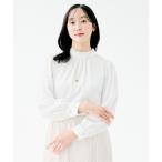 ショッピングセレモニー ブラウス シャツ 「セレモニー/フォーマル/お仕事着」ハイネックフリル ブラウス レディース