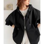 ショッピングパーカ パーカー 「JaVaジャバコラボ」シルエットアレンジ自在♪毎日使いに頼れる一枚ダブルジップ裏起毛オーバーサイズパーカー レディース