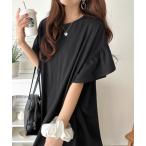 ワンピース 「JaVaジャバコラボ」ゆるく、さらり、きれい。綿100％ 袖フリルオーバーサイズワンピース（半袖）