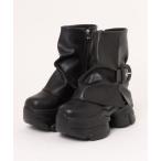 ブーツ 「YOSUKE/ヨースケ」厚底カバードショートブーツ レディース