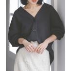 カーディガン ファインハニカムVネックカーディガン レディース