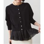 カーディガン ペプラムニットカーデ レディース