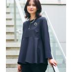 ショッピング13号 ブラウス シャツ 「洗える・シワになりにくい」正解ペプラムブラウス「CROSS FUNCTION/クロスファンクション」 レディース