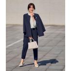 ショッピング13号 セットアップ 「洗える・シワになりにくい」2点セット 正解 Aラインフレアジャケット＆テーパードパンツ「CROSS FUNCTION/クロスファンクシ