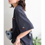 tシャツ 「JaVaジャバコラボ」男女でお揃いできちゃう！バックプリントで差がつく個性派T♪ 裾スピンドル フロッキーバックプリントビッグTシャツ