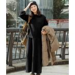 ショッピングLIVE ワンピース 「2点セット」リブ　イン　コンフォート　美しいシルエットで品のよい　洗えるニットワンピースセット