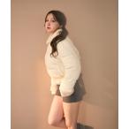 ショッピングラメ ダウンコート ダウンジャケット キルティングラメボアダウン レディース