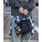 ショルダーバッグ 「呪術廻戦」別注 2WAY ポーチ付き ワッペン刺繍 ドローコード ショルダーバッグ メンズ レディース