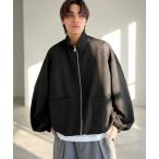 ブルゾン アウター ポケットデザインWジ