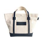 トートバッグ PEANUTS スヌーピー レザー×キャンバストート Ｍ ネイビー OS レディース