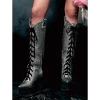 「PAMEO POSE」 ロングブーツ 38 シルバー レディース