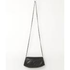 ショッピングエナメルバッグ 「CHANEL」 ハーフムーン マトラッセ チェーンショルダーバッグ - ブラック レディース