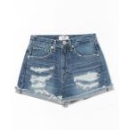 「GYDA」 デニムショートパンツ LARGE ブルー レディース