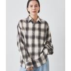 ショッピングネルシャツ 「Whim Gazette」 長袖ネルシャツ FREE ベージュ レディース