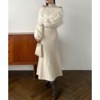 「anuans」 コンビワンピース MEDIUM ベージュ レディース