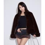 ムートンコート ボアコート Rolled Fur Blouson / ロールアップファーブルゾン レディース