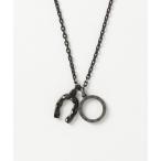 ショッピングLION 「LION HEART」 ネックレス 50cm ブラック メンズ