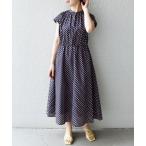 「SHIPS any」 半袖ワンピース ONE SIZE ネイビー レディース