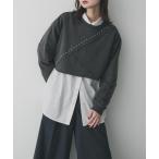 ショッピングスタッズ トレーナー スウェット スタッズピグメントカットトップ レディース