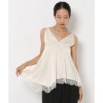 キャミソール 「HEREIAM」シーズンレス/ドロストレースサテンキャミ